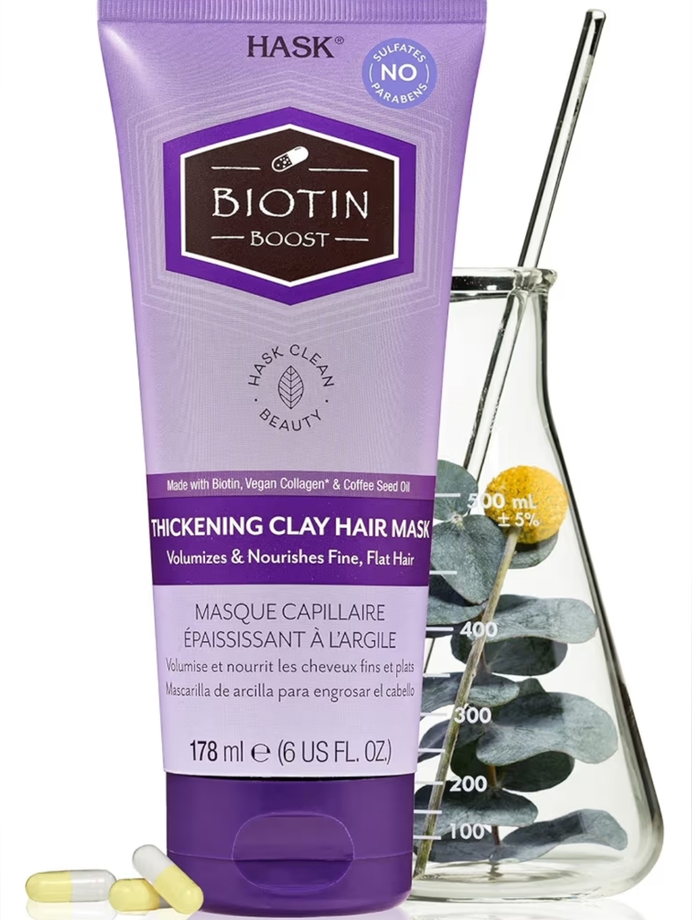 🆕 HASK Biotin Boost Thickening Clay Hair Mask for Stronger, Healthier Hair